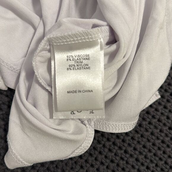 Basics by Taking Shape 1X White Mesh Oversized Comfy Sleeveless Tank Top - Picture 10 of 11